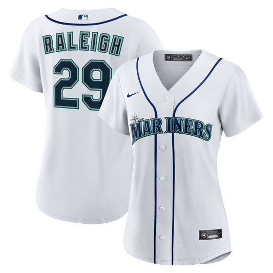 Seattle Mariners Cal Raleigh Nike Women's Home Replica Jersey - White MLB Team Jersey Baseball Fan Apparel