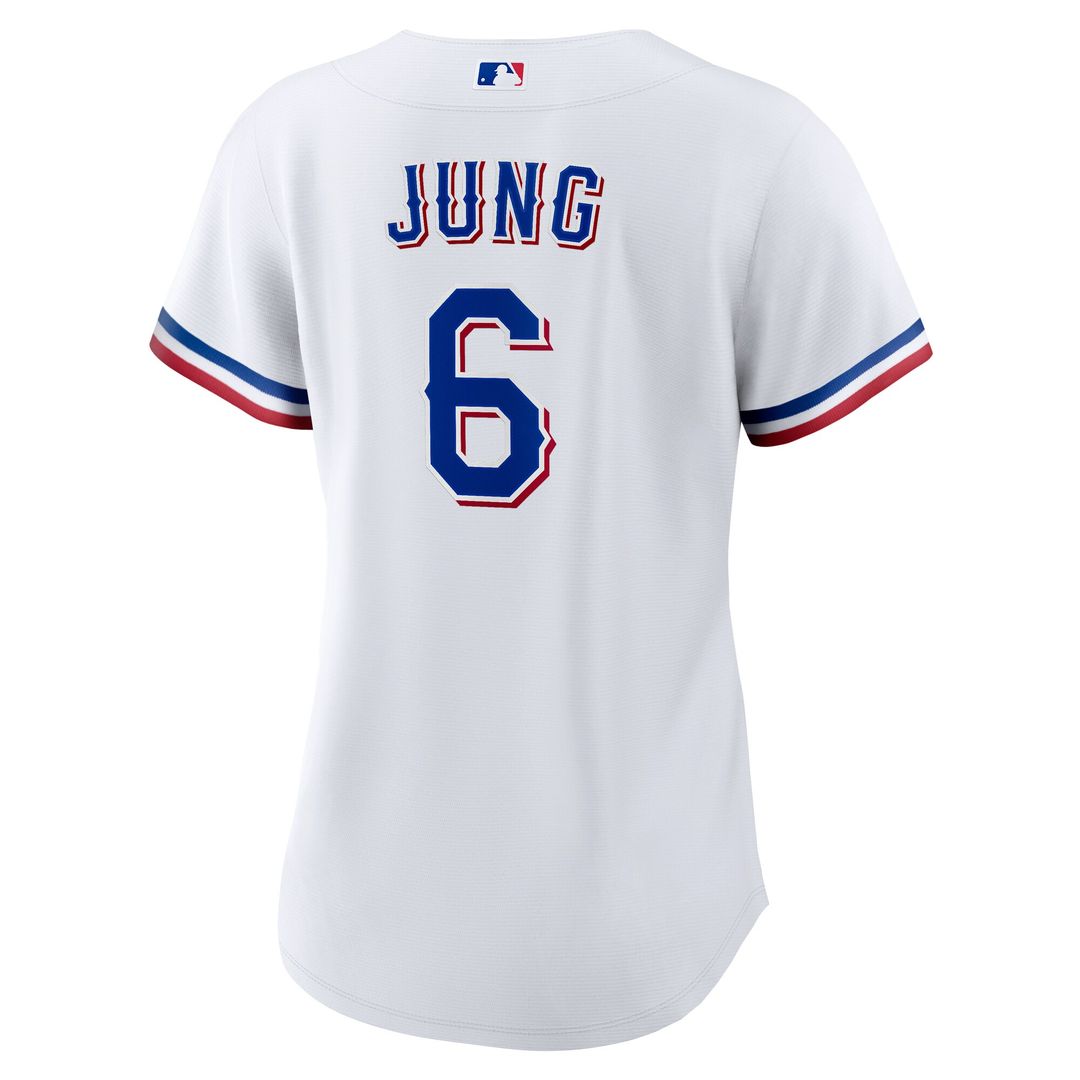 Texas Rangers Josh Jung Nike Women's Home Replica Jersey - White MLB Team Jersey Baseball Fan Apparel