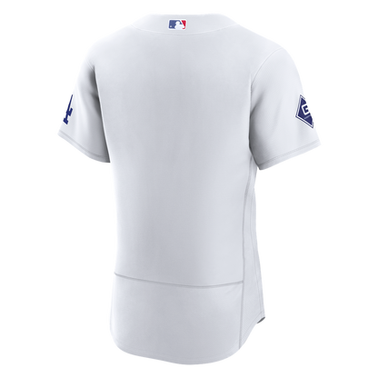 Los Angeles Dodgers Nike Home Sponsor Patch Authentic Jersey - White MLB Team Jersey Baseball Fan Apparel