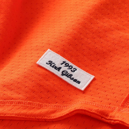 Detroit Tigers Kirk Gibson Mitchell & Ness Cooperstown Mesh Batting Practice Button - Up Jersey - Orange MLB Team Jersey Baseball Fan Apparel