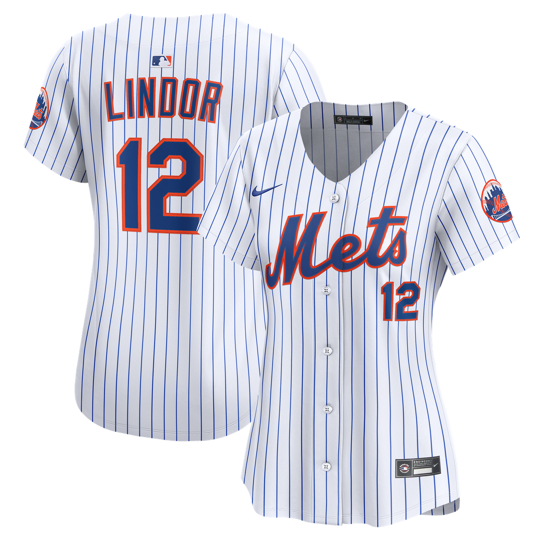 New York Mets Francisco Lindor Nike Women's Home Limited Jersey - White MLB Team Jersey Baseball Fan Apparel