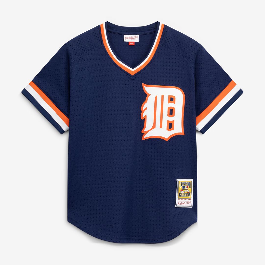 Detroit Tigers Kirk Gibson Mitchell & Ness Authentic Batting Practice Jersey - Navy MLB Team Jersey Baseball Fan Apparel