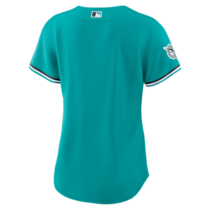 Miami Marlins Nike Women's Alternate Stadium Jersey - Teal MLB Team Jersey Baseball Fan Apparel