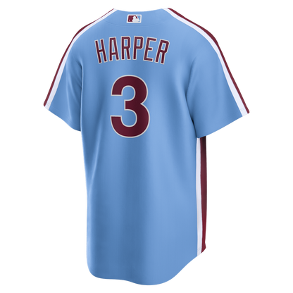 Philadelphia Phillies Bryce Harper Nike Alternate Replica Jersey - Light Blue MLB Team Jersey Baseball Fan Apparel