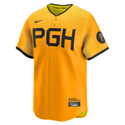 Pittsburgh Pirates Oneil Cruz Nike City Connect Limited Jersey - Gold MLB Team Jersey Baseball Fan Apparel
