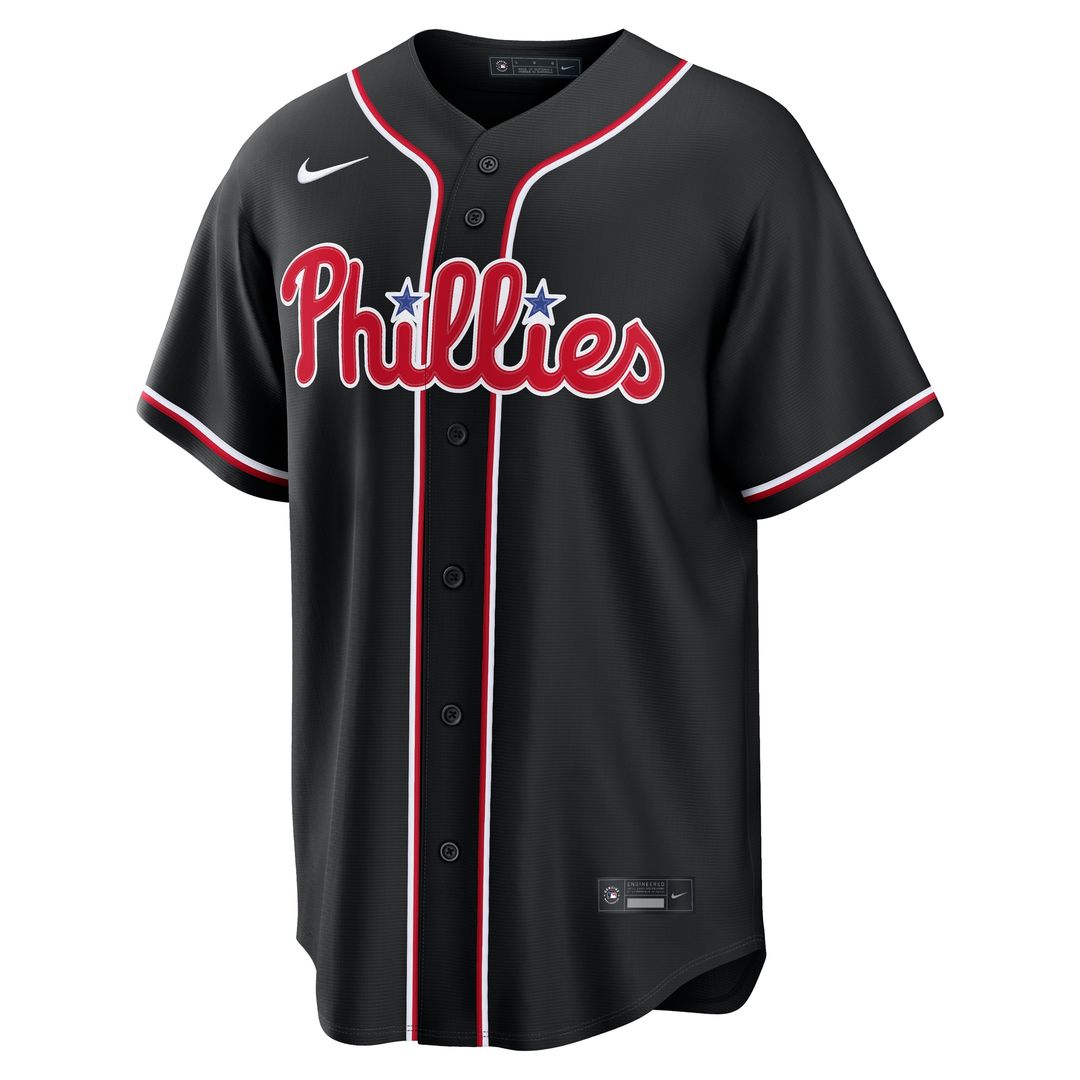 Philadelphia Phillies Nike Fashion Replica Black Out Jersey MLB Team Jersey Baseball Fan Apparel