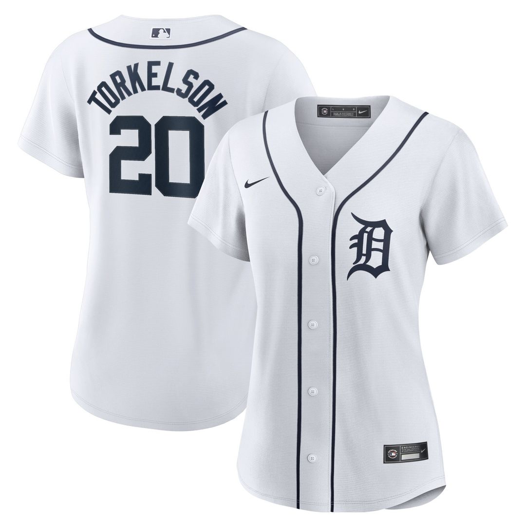 Detroit Tigers Spencer Torkelson Nike Women's Home Replica Player Jersey - White MLB Team Jersey Baseball Fan Apparel