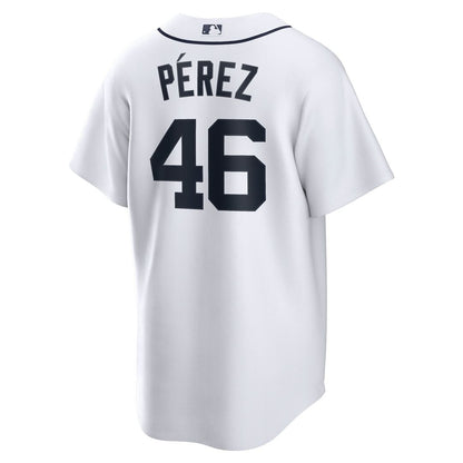 Detroit Tigers Wenceel Pérez Nike Home Replica Jersey - White MLB Team Jersey Baseball Fan Apparel