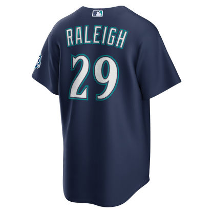 Seattle Mariners Cal Raleigh Nike Home Stadium 50th Season Patch Jersey - White MLB Team Jersey Baseball Fan Apparel