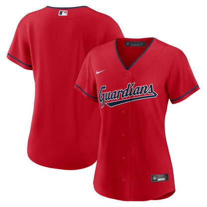Cleveland Guardians Nike Women's Alternate Official Replica Jersey - Navy MLB Team Jersey Baseball Fan Apparel