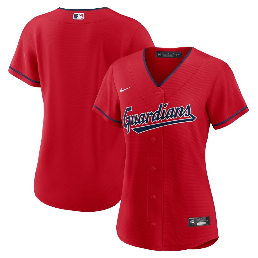 Cleveland Guardians Nike Women's Alternate Replica Team Jersey - Red MLB Team Jersey Baseball Fan Apparel
