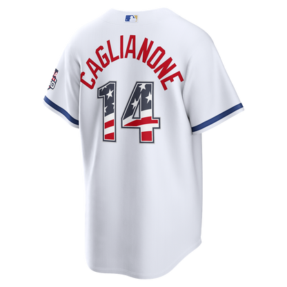 Kansas City Royals Jac Caglianone Nike USA 250 Fourth of July Home Stadium Jersey - White MLB Team Jersey Baseball Fan Apparel