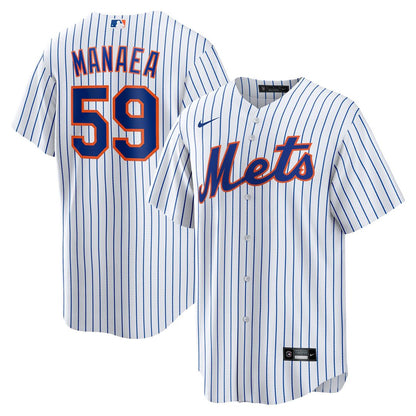 New York Mets Sean Manaea Nike Home Replica Jersey - White MLB Team Jersey Baseball Fan Apparel