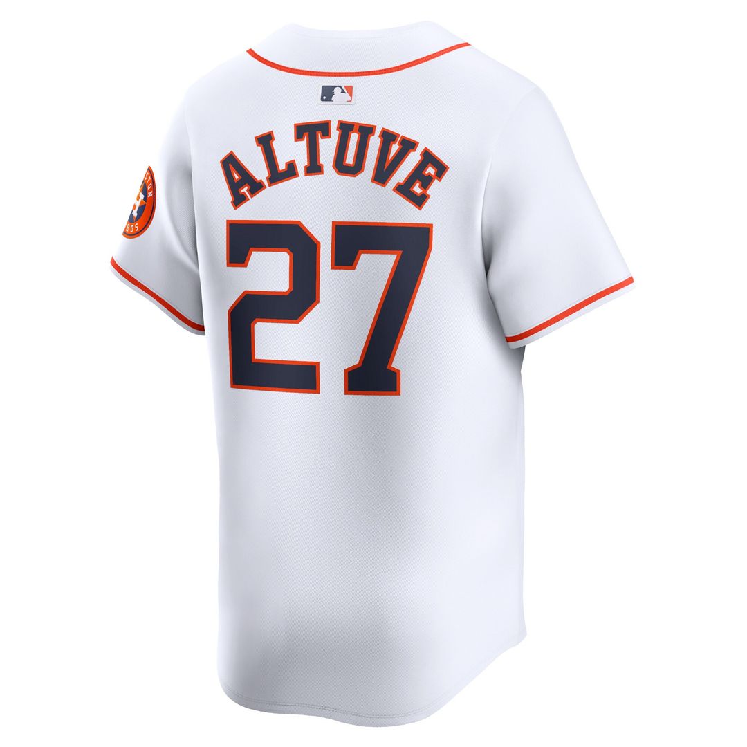 Houston Astros Jose Altuve Nike Home Limited Player Jersey - White MLB Team Jersey Baseball Fan Apparel