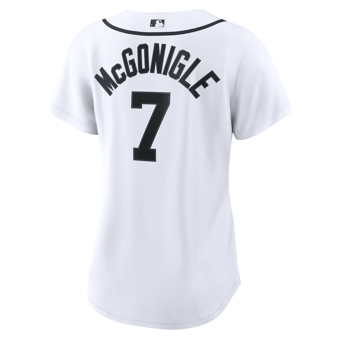 Detroit Tigers Kevin McGonigle Nike Women's Home Replica Jersey - White MLB Team Jersey Baseball Fan Apparel