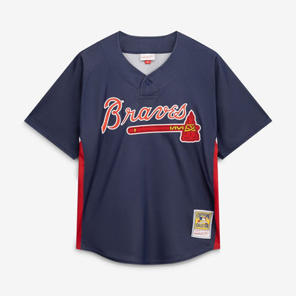 Atlanta Braves John Smoltz Mitchell & Ness Authentic Batting Practice Jersey - Navy MLB Team Jersey Baseball Fan Apparel