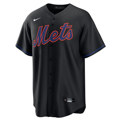 New York Mets Brandon Nimmo Nike Alternate Replica Jersey - Black MLB Team Jersey Baseball Fan Apparel