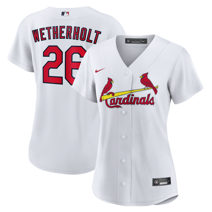 St. Louis Cardinals JJ Wetherholt Nike Women's Home Replica Jersey - White MLB Team Jersey Baseball Fan Apparel