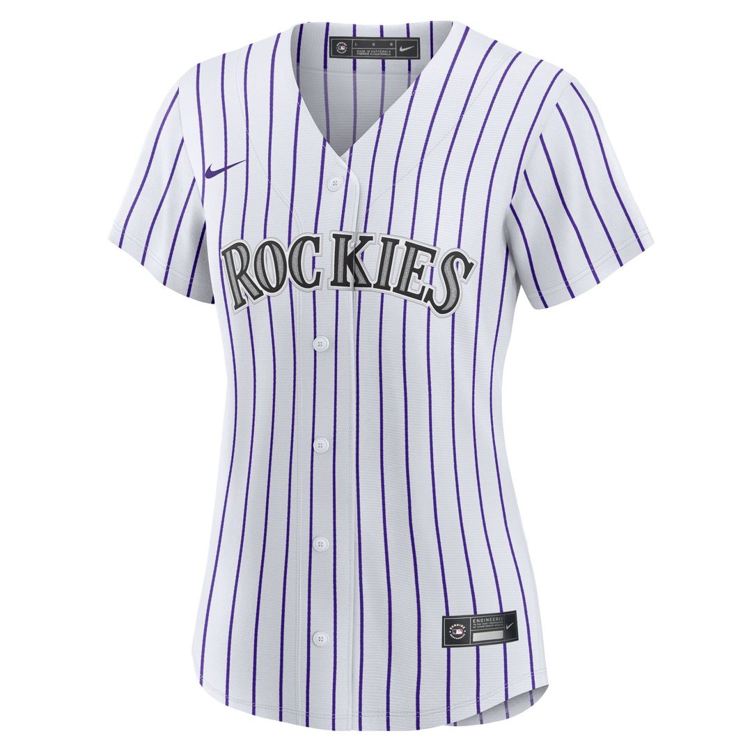 Colorado Rockies Tyler Freeman Nike Women's Home Replica Jersey - White MLB Team Jersey Baseball Fan Apparel