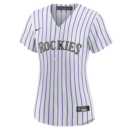 Colorado Rockies Tyler Freeman Nike Women's Home Replica Jersey - White MLB Team Jersey Baseball Fan Apparel