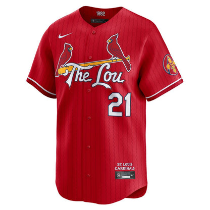 St. Louis Cardinals Lars Nootbaar Nike City Connect Limited Jersey - Red MLB Team Jersey Baseball Fan Apparel