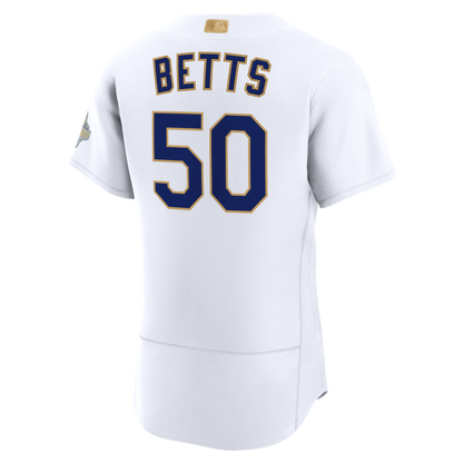 Los Angeles Dodgers Mookie Betts Nike 2026 Gold Collection Authentic Jersey - White MLB Team Jersey Baseball Fan Apparel