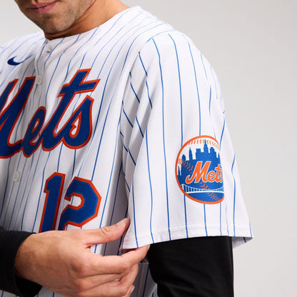 New York Mets Francisco Lindor Nike Home Limited Jersey - White MLB Team Jersey Baseball Fan Apparel