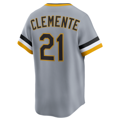 Pittsburgh Pirates Roberto Clemente Nike Throwback Cooperstown Limited Jersey - Gray MLB Team Jersey Baseball Fan Apparel