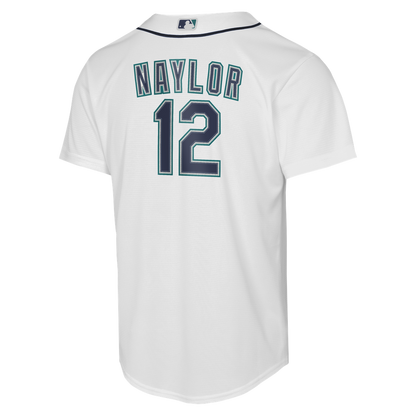 Seattle Mariners Josh Naylor Nike Youth Home Baseline Jersey - White MLB Team Jersey Baseball Fan Apparel
