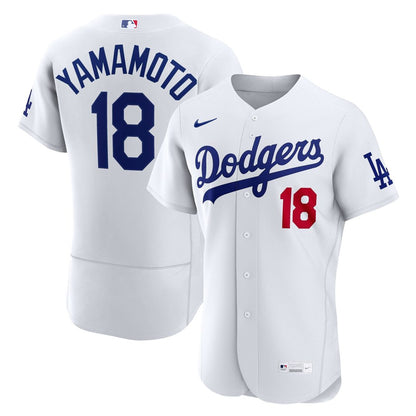 Los Angeles Dodgers Yoshinobu Yamamoto Nike Home Authentic Jersey - White MLB Team Jersey Baseball Fan Apparel