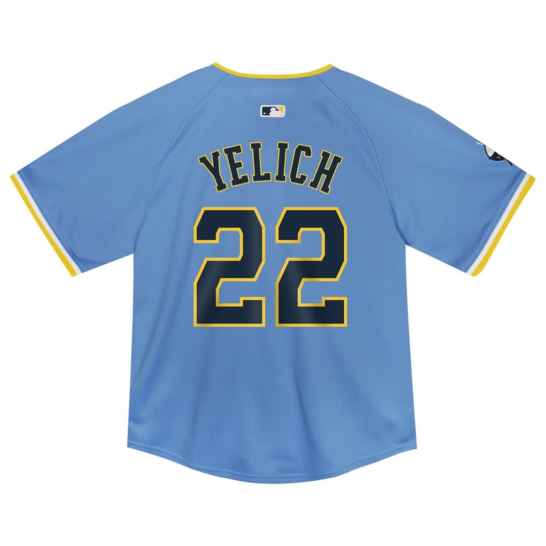 Milwaukee Brewers Christian Yelich Nike Toddler City Connect Limited Player Jersey - Powder Blue MLB Team Jersey Baseball Fan Apparel