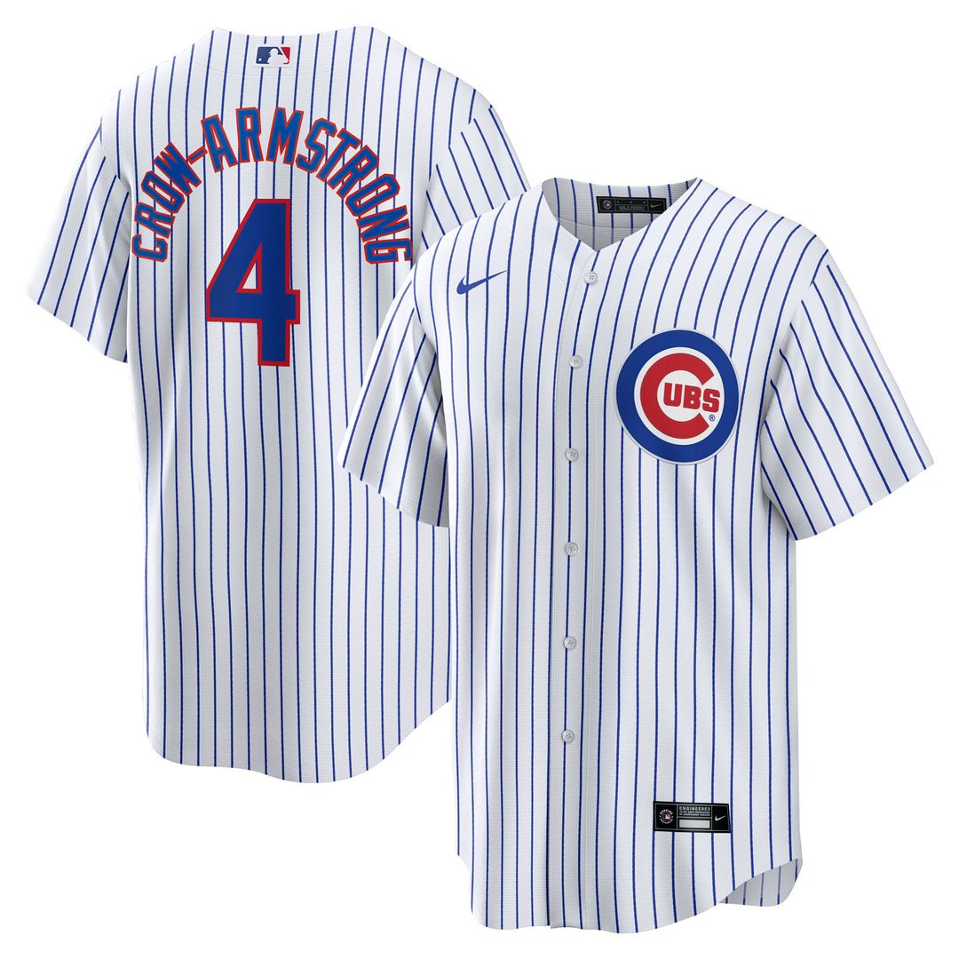 Chicago Cubs Pete Crow - Armstrong Nike Home Replica Jersey - White MLB Team Jersey Baseball Fan Apparel