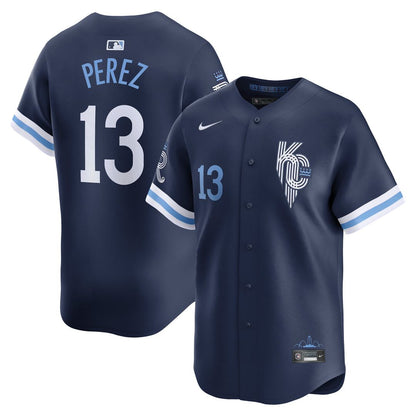 Kansas City Royals Salvador Perez Nike City Connect Limited Jersey - Navy MLB Team Jersey Baseball Fan Apparel