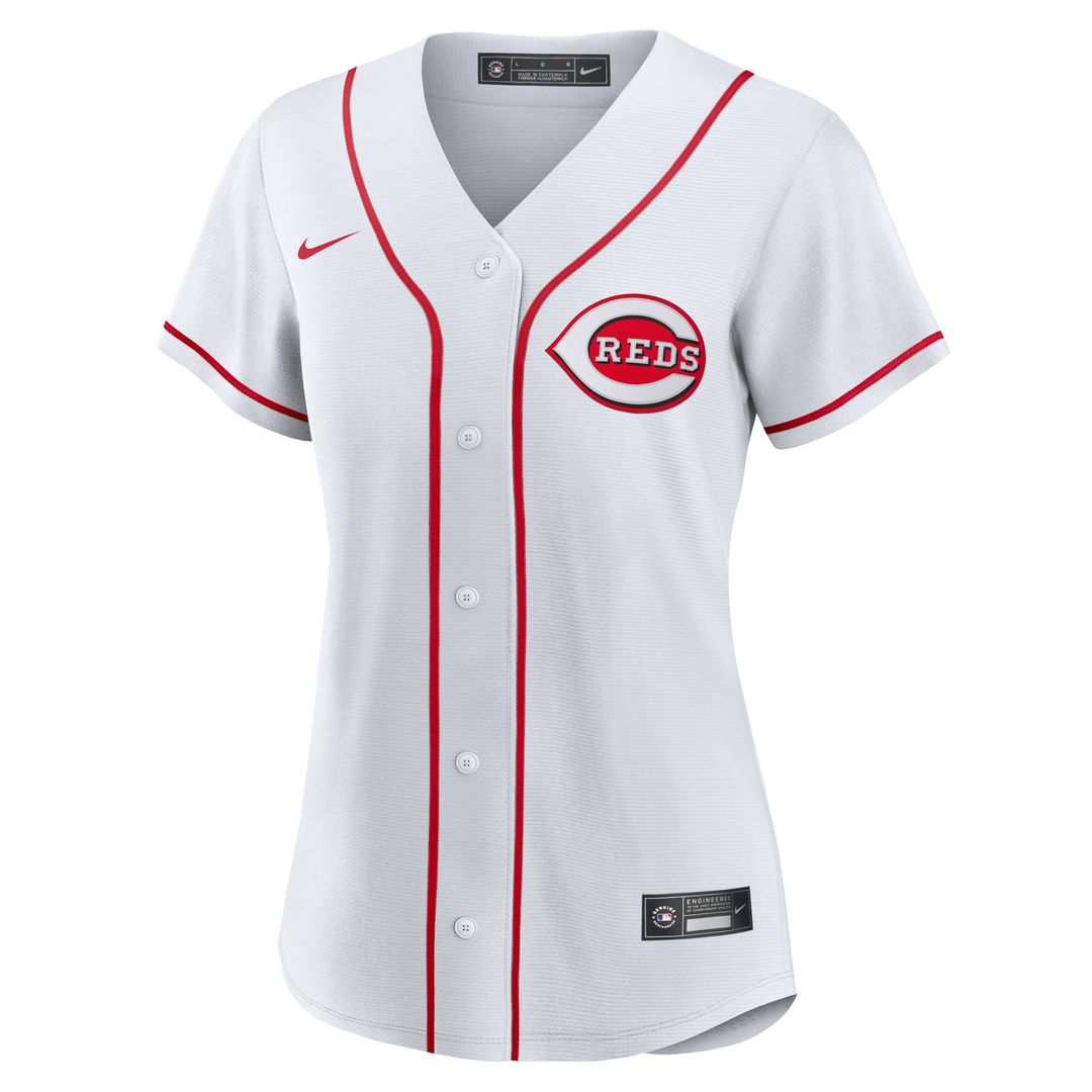 Cincinnati Reds Spencer Steer Nike Women's Home Replica Jersey - White MLB Team Jersey Baseball Fan Apparel
