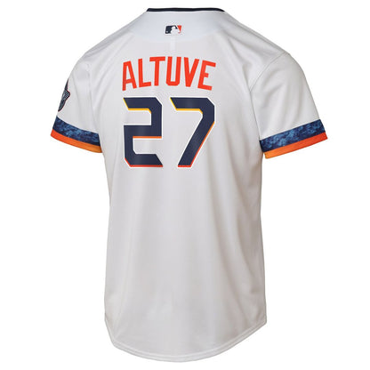 Houston Astros Jose Altuve Nike Youth 2025 City Connect Limited Player Jersey - White MLB Team Jersey Baseball Fan Apparel