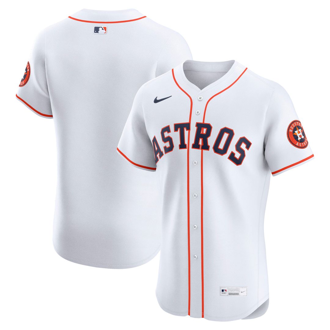 Houston Astros Nike Home Elite Jersey - White MLB Team Jersey Baseball Fan Apparel
