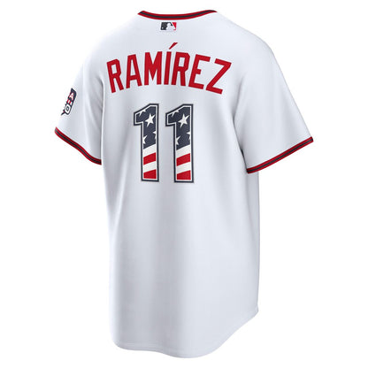 Cleveland Guardians José Ramírez Nike USA 250 Fourth of July Home Stadium Jersey - White MLB Team Jersey Baseball Fan Apparel