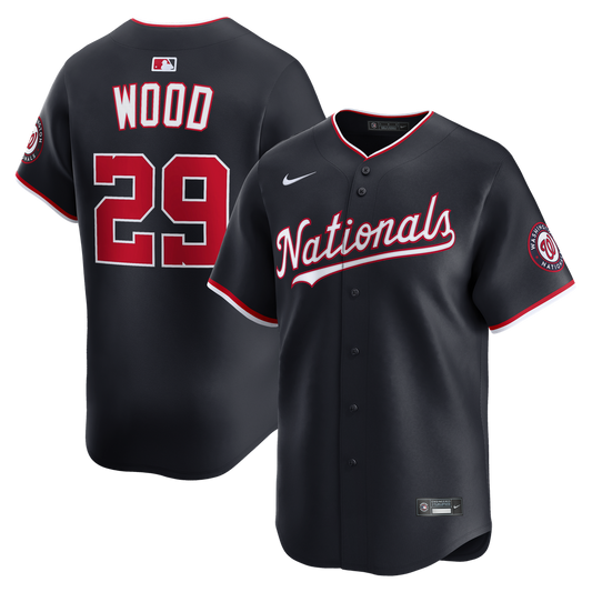 Washington Nationals James Wood Nike Alternate Limited Player Jersey - Navy MLB Team Jersey Baseball Fan Apparel