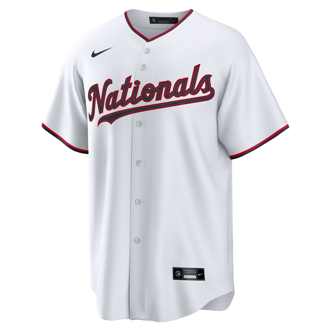 Washington Nationals James Wood Nike Home Replica Jersey - White MLB Team Jersey Baseball Fan Apparel