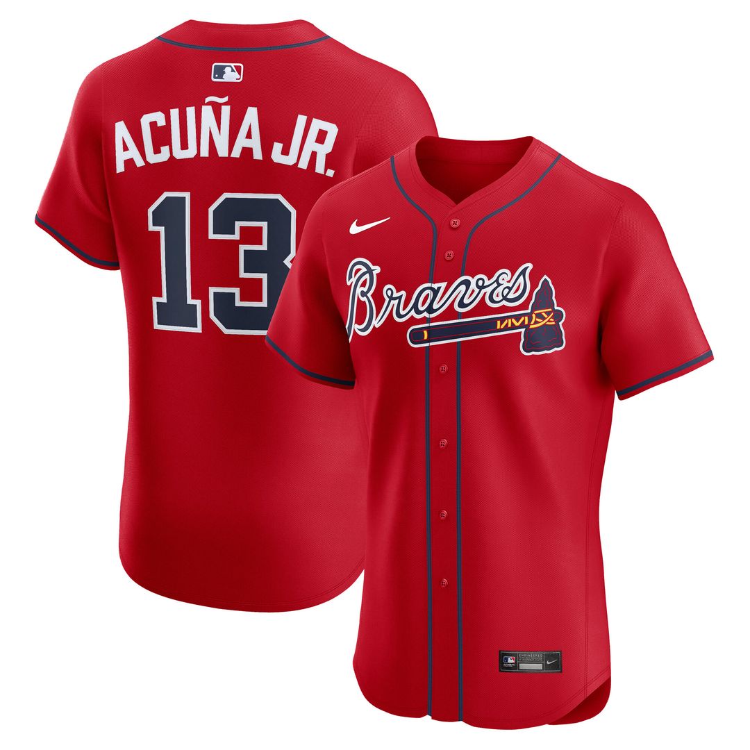 Atlanta Braves Ronald Acuña Jr. Nike Alternate Elite Jersey - Navy MLB Team Jersey Baseball Fan Apparel