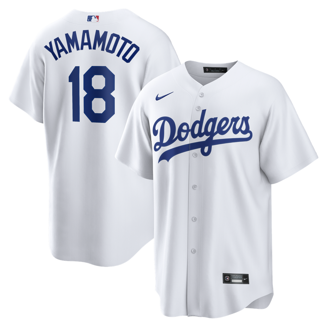 Los Angeles Dodgers Yoshinobu Yamamoto Nike Home Replica Jersey - White MLB Team Jersey Baseball Fan Apparel
