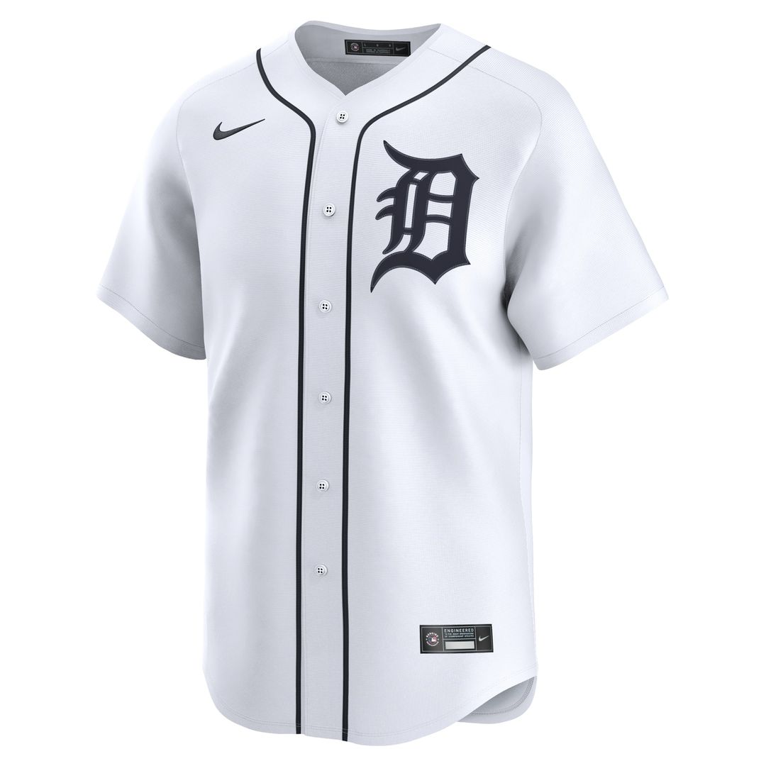 Detroit Tigers Riley Greene Nike Home Limited Player Jersey - White MLB Team Jersey Baseball Fan Apparel