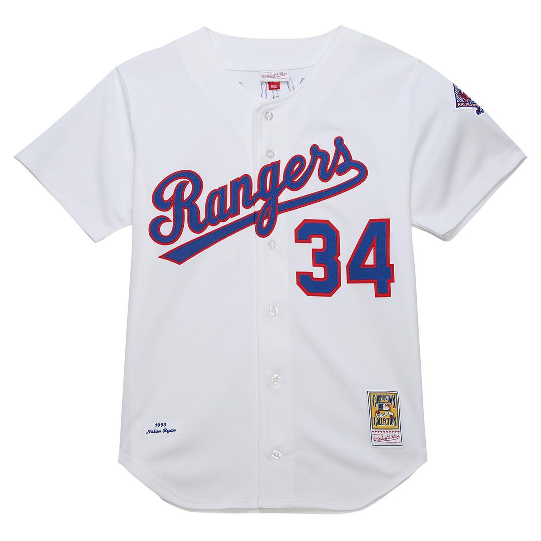 Texas Rangers Nolan Ryan Mitchell & Ness 1993 Cooperstown Authentic Jersey - White MLB Team Jersey Baseball Fan Apparel
