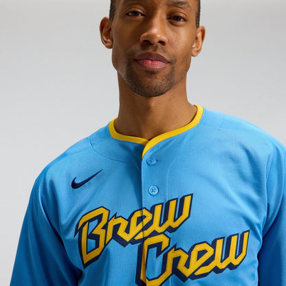 Milwaukee Brewers Nike City Connect Limited Jersey - Light Blue MLB Team Jersey Baseball Fan Apparel