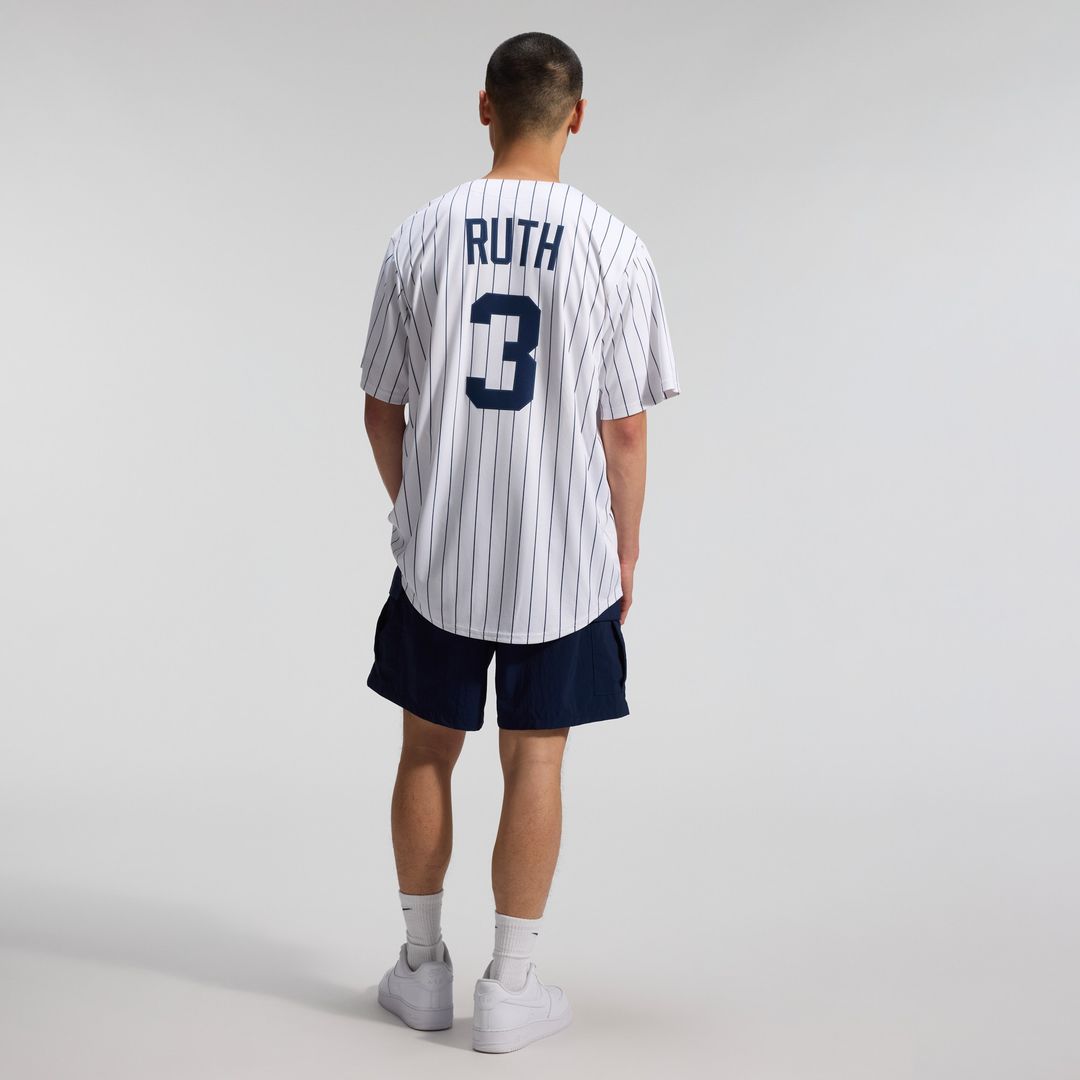 New York Yankees Babe Ruth Nike Throwback Cooperstown Limited Jersey - White MLB Team Jersey Baseball Fan Apparel