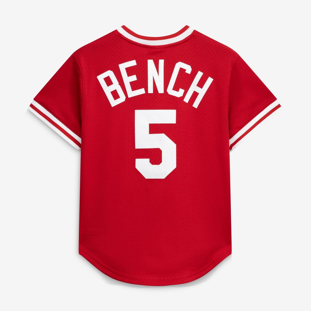 Cincinnati Reds Johnny Bench Mitchell & Ness Authentic Batting Practice Jersey - Scarlet MLB Team Jersey Baseball Fan Apparel