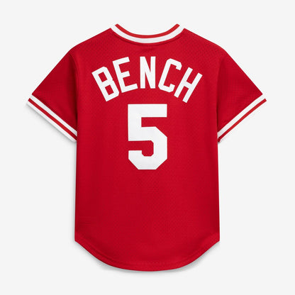 Cincinnati Reds Johnny Bench Mitchell & Ness Authentic Batting Practice Jersey - Scarlet MLB Team Jersey Baseball Fan Apparel