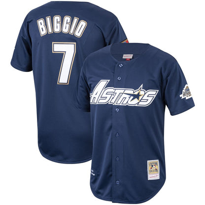 Houston Astros Craig Biggio Mitchell & Ness Cooperstown 1994 Authentic Jersey - Navy MLB Team Jersey Baseball Fan Apparel