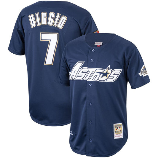 Houston Astros Craig Biggio Mitchell & Ness Cooperstown 1994 Authentic Jersey - Navy MLB Team Jersey Baseball Fan Apparel