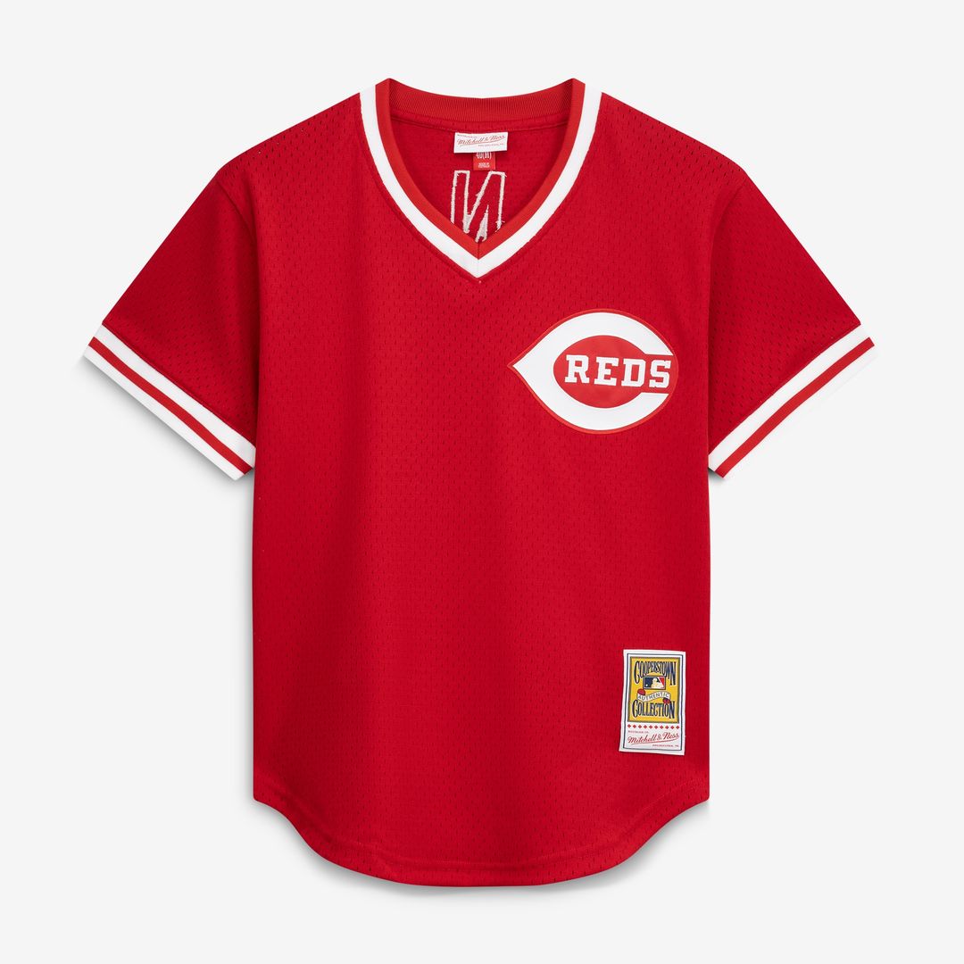 Cincinnati Reds Johnny Bench Mitchell & Ness Authentic Batting Practice Jersey - Scarlet MLB Team Jersey Baseball Fan Apparel